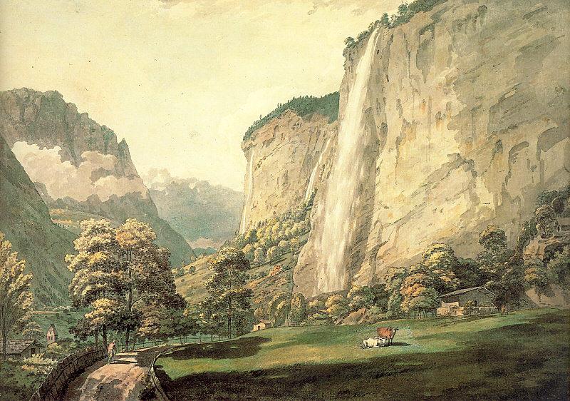 Pars, William The Valley of Lauterbrunnen and the Staubbach China oil painting art